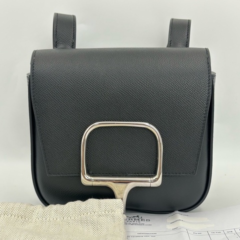 99新 Z刻 HERMES 愛馬仕 Della Cavalleria 屁股包 銀扣 Epsom小牛皮