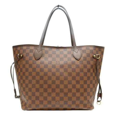 路易威登 (LOUIS VUITTON) N40598 Damier Neverfull MM 手提包 棕色 金色五金 女士