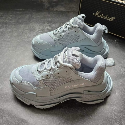 巴黎世家BALENCIAGA TRIPLE S 霧霾藍 36碼