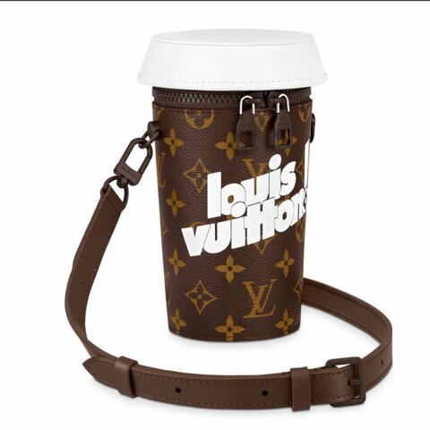 LOUIS VUITTON LV M80812 Everyday Coffee Cup 咖啡杯包｜Virgil Abloh｜Monogram 老花 斜背包 秀場包