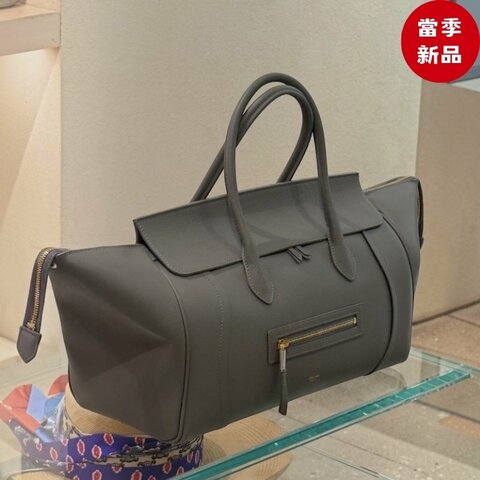 ⏰當季全新品 專櫃11萬🌺Celine L108J3 小款柔軟亮澤羊皮革 NEW LUGGAGE 包 淺石磨色