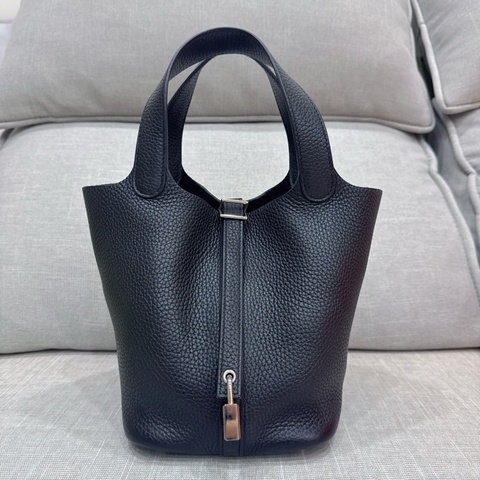JK國際二手精品✨Hermes P18菜籃子黑銀