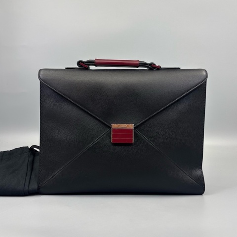 Dior 迪奧 97新 黑色全皮公文包