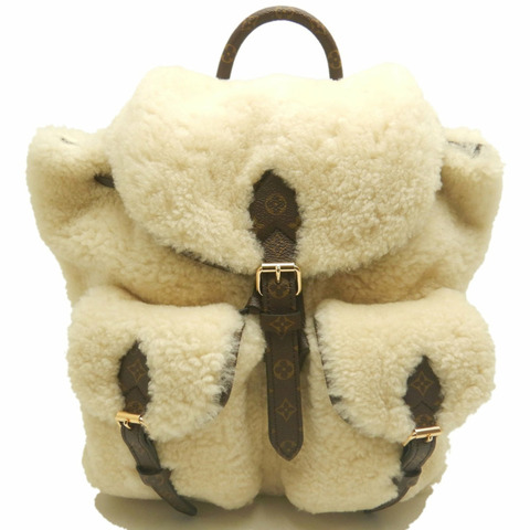 路易威登 Monogram Shearling LV SKI 雙肩包 2024 系列 M23384 公尺白色 女款 254212