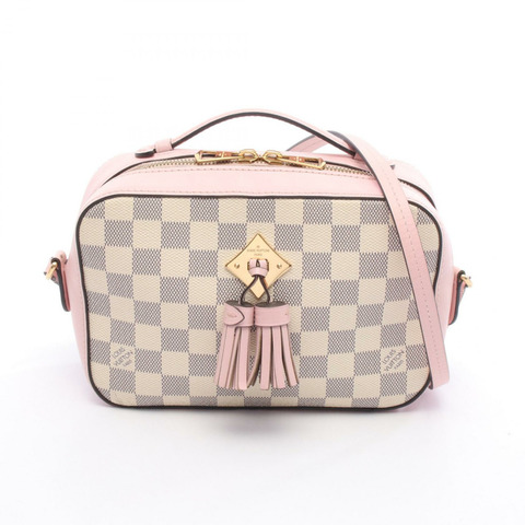 路易威登 Saintonge 單肩斜背包 N40155 Damier Azur 皮革 粉紅色