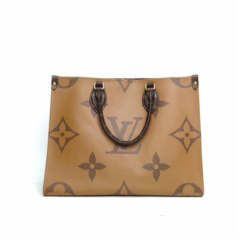 LV Onthego中號35老花PVC2020晶片肩背包