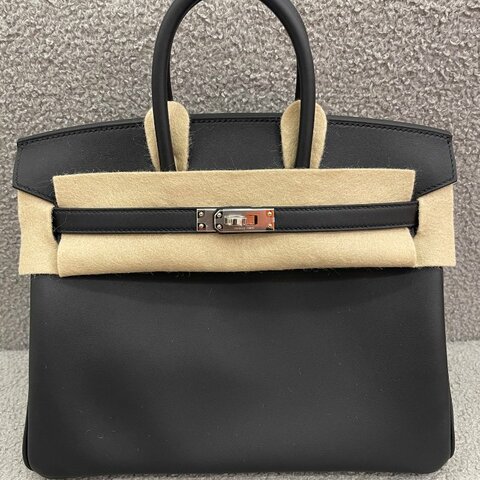 Hermès Birkin 25 黑色 Swift皮 銀扣