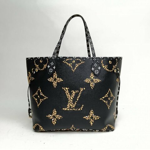 LV Neverfull中號31拼色金扣2019叢林系列肩背包