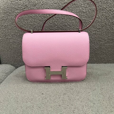 Hermès Constance 19 X9錦葵紫 Epsom皮 銀扣