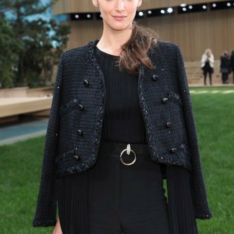Chanel  經典斜紋軟呢 tweed小黑外套