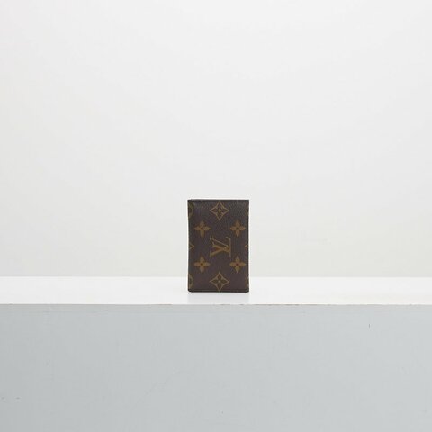 Lv Slim 名片夾/blue frost藍銀拼色 晶片款
