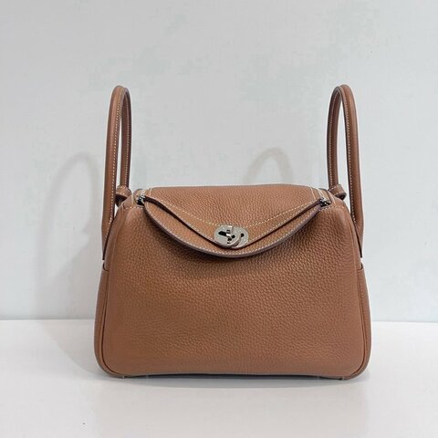 Hermes Lindy26 金棕銀釦 K刻