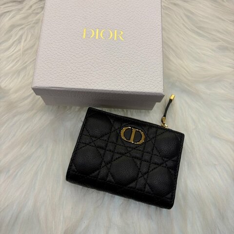 DIOR  釦式短夾 黑色
