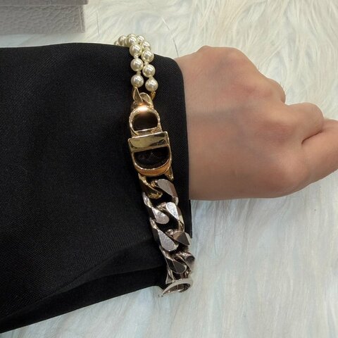 DIOR  珠珠鎖鏈手環