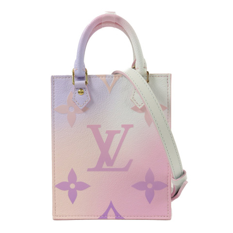 LOUIS VUITTON Monogram Giant Petit Sac Plat Spring in the City手挽肩背兩用袋