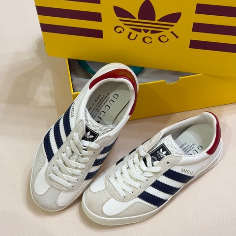Gucci x adidas Gazelle 白色球鞋