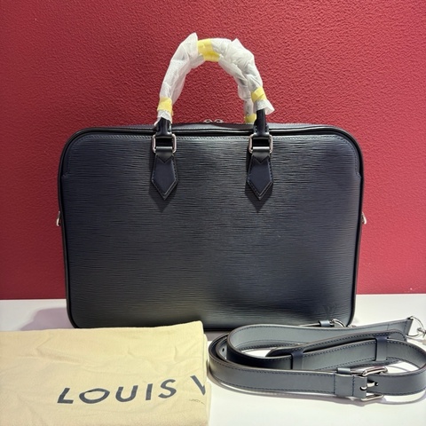 路易威登/Louis Vuitton 經典水波紋深藍色手提公文包 單肩斜挎包