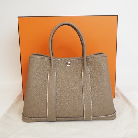 愛馬仕Hermès Garden Party30 象灰銀 全新閒置品包況極佳❗️