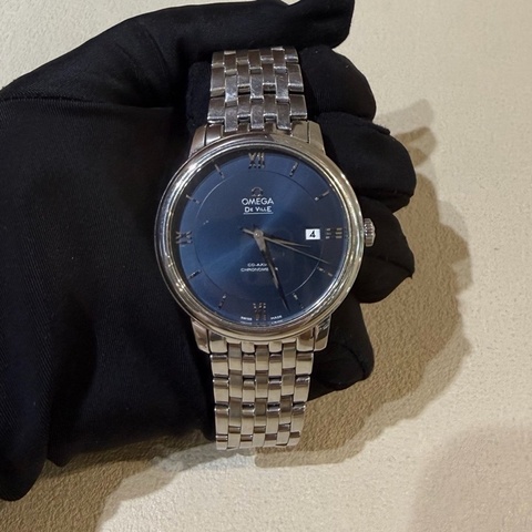 歐米茄 omega 藍 盤碟飛 自動機械 男表 表徑 40mm