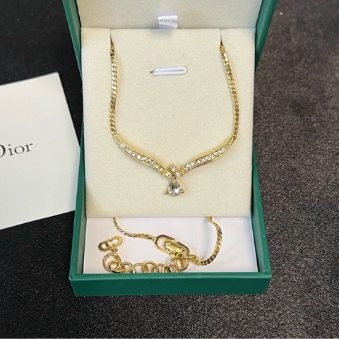 【稀有絕版美品🥰帶出100萬的效果✨🤭】Dior 水滴鑽石項鍊