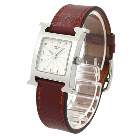 愛馬仕 H-Watch HH1 210 女士腕錶 銀色石英錶 H