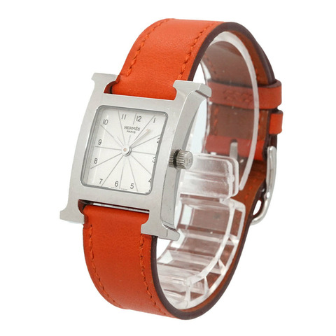 愛馬仕 H-Watch HH1 210 女士腕錶 銀色石英錶 H