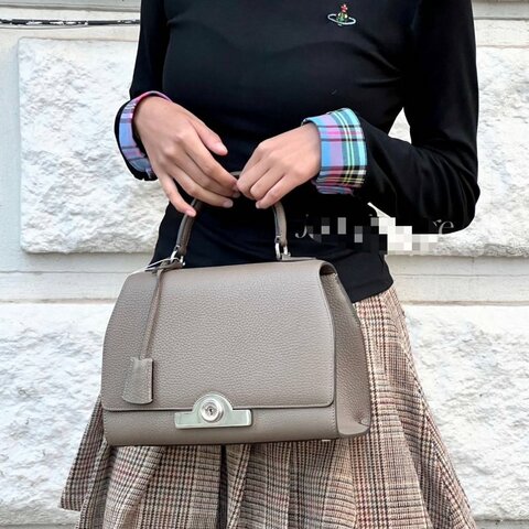 Moynat rejane中號 大象灰銀扣 26X10X20  99新配件肩帶 鑰匙掛 塵袋