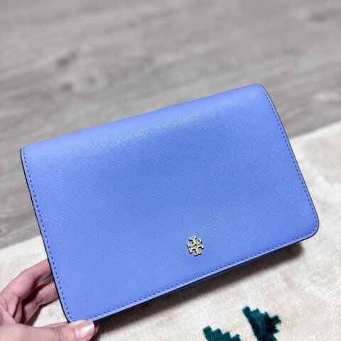 美國帶回 經典包款 Tory Burch 藍色 斜背包