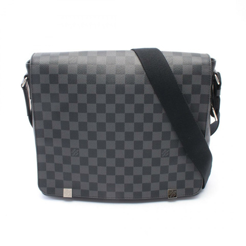 路易威登 District MM NM 單肩包 N41029 Damier 石墨色帆布皮革