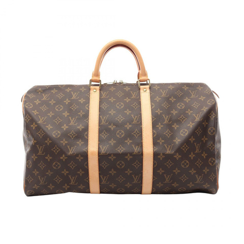 路易威登 Keepall50 手提包 M41426 Monogram 帆布皮革棕色二手 LV