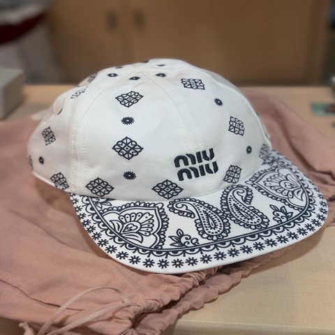 miu miu logo字母 刺繡棒球帽