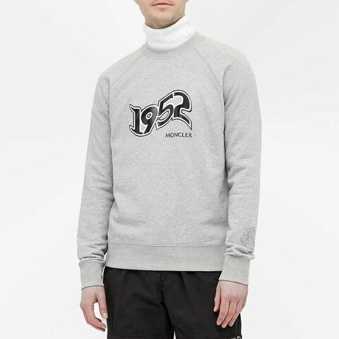 💎Han's house精品服飾💎moncler 聯名 1952 大LOGO大學T 長袖 男女共穿 現貨 S ~ L