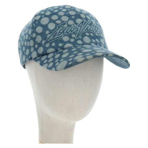 路易威登 (LOUIS VUITTON) Casquette Infinity Dot Hat 牛仔藍 M7062M LV Auth BA15279M