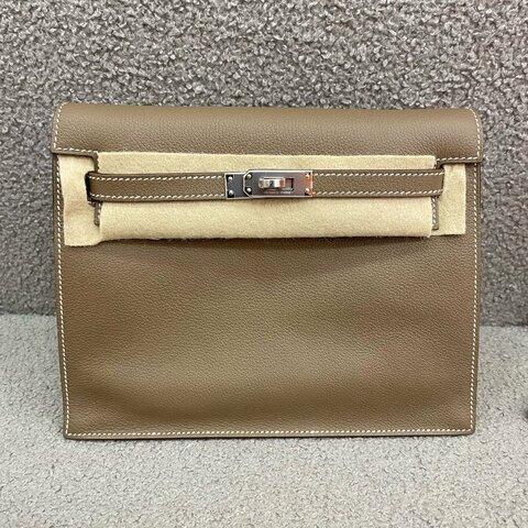 Hermès Kelly Danse 大象灰 Evercolor皮 銀扣