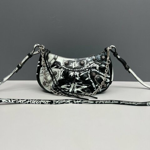 Balenciaga巴黎世家 Le Cagole塗鴉印花單肩包斜挎包