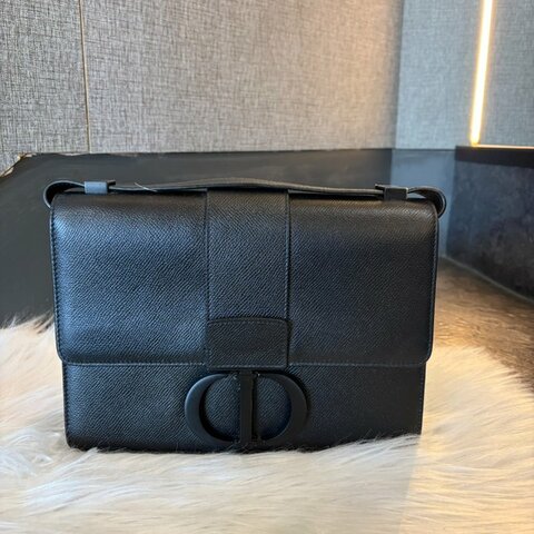 DIOR 黑釦蒙田肩背包