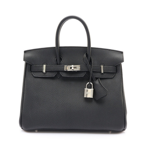 HERMES 愛馬仕 Birkin 25 柏金包 手提包 黑色 Togo牛皮 W刻 銀釦