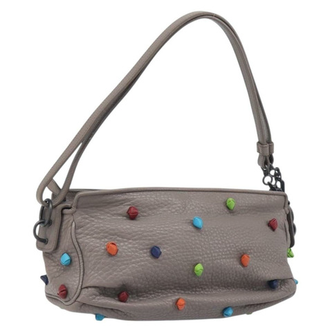 BOTTEGA VENETA 皮革單背包 灰色 多色 210993 正品 199078A