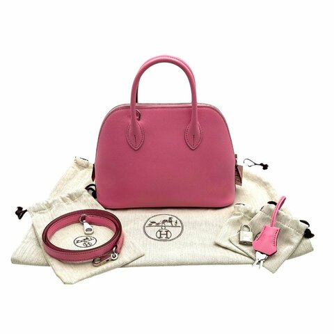 【美收精品】Hermès  Bolide 25 粉紅色 C-959【隔月月中將轉賣至日本 上架期限30天】