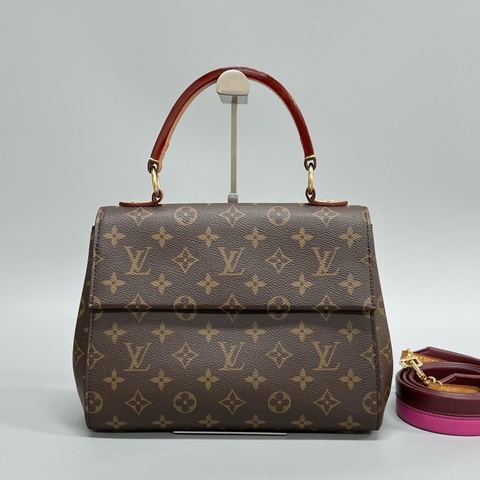 Louis Vuitton  LV/路易威登 老花Cluny bb郵差包 手提單肩斜挎包 1尺寸：25*19cm
