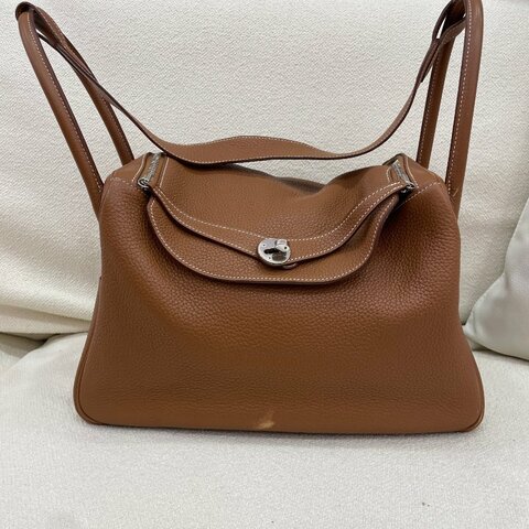 Hermès Lindy 34 金棕色 TC皮 銀扣