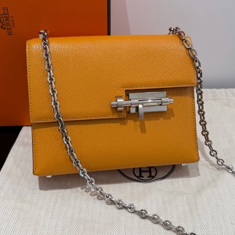 Hermes 愛馬仕 mini Verrou手槍包插銷包 尺寸17x14