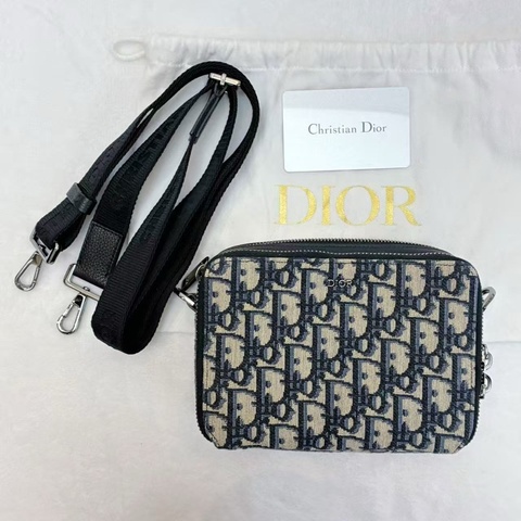 DIOR迪奧 Oblique相機包 經典刺繡老花滿印郵差包 「詳細成色請聯絡店員」