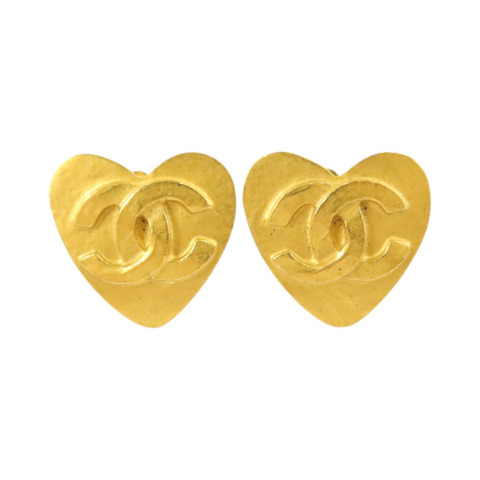 CHANEL 金屬Vintage Heart Clip-On Earrings耳環