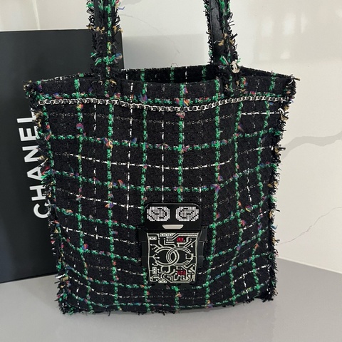 Chanel/香奈兒 毛呢機器人限量托特包 購物袋