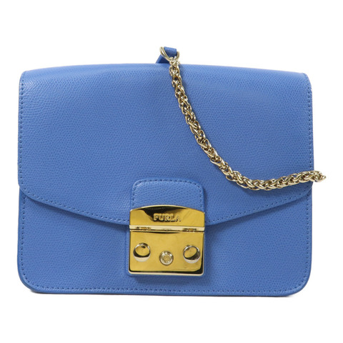 Furla 牛皮皮革Shoulder Bag鏈帶肩背袋