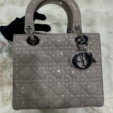 Dior 經典 漆皮 黛妃包 附防塵套
