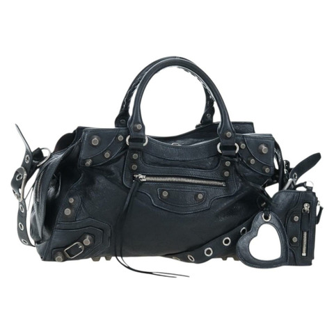 BALENCIAGA Neo Kagole City 小號手提包 皮革 兩用 黑色 700451 正品 197188M