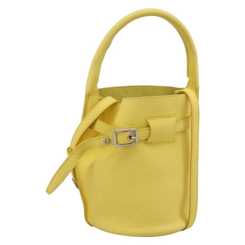 CELINE 大水桶包 Nano 手提包 皮革 2way 黃銀色 正品 199091M