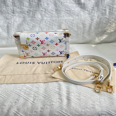 LV路易威登 白三彩 谷愛凌x村上隆聯名 side trunk中號